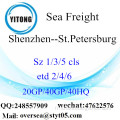 Shenzhen Port Sea Freight Shipping vers Saint-Pétersbourg